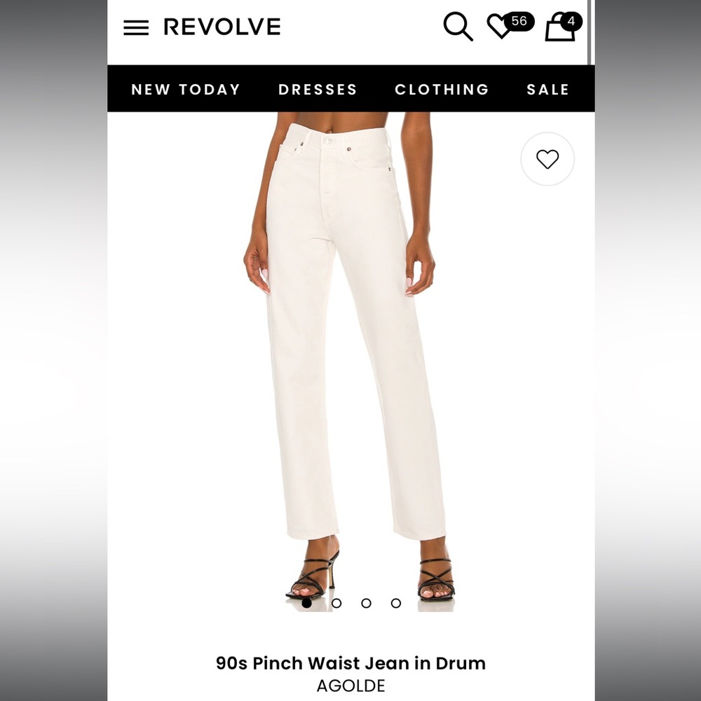 Agolde Women's Straight Leg Jeans in Cream